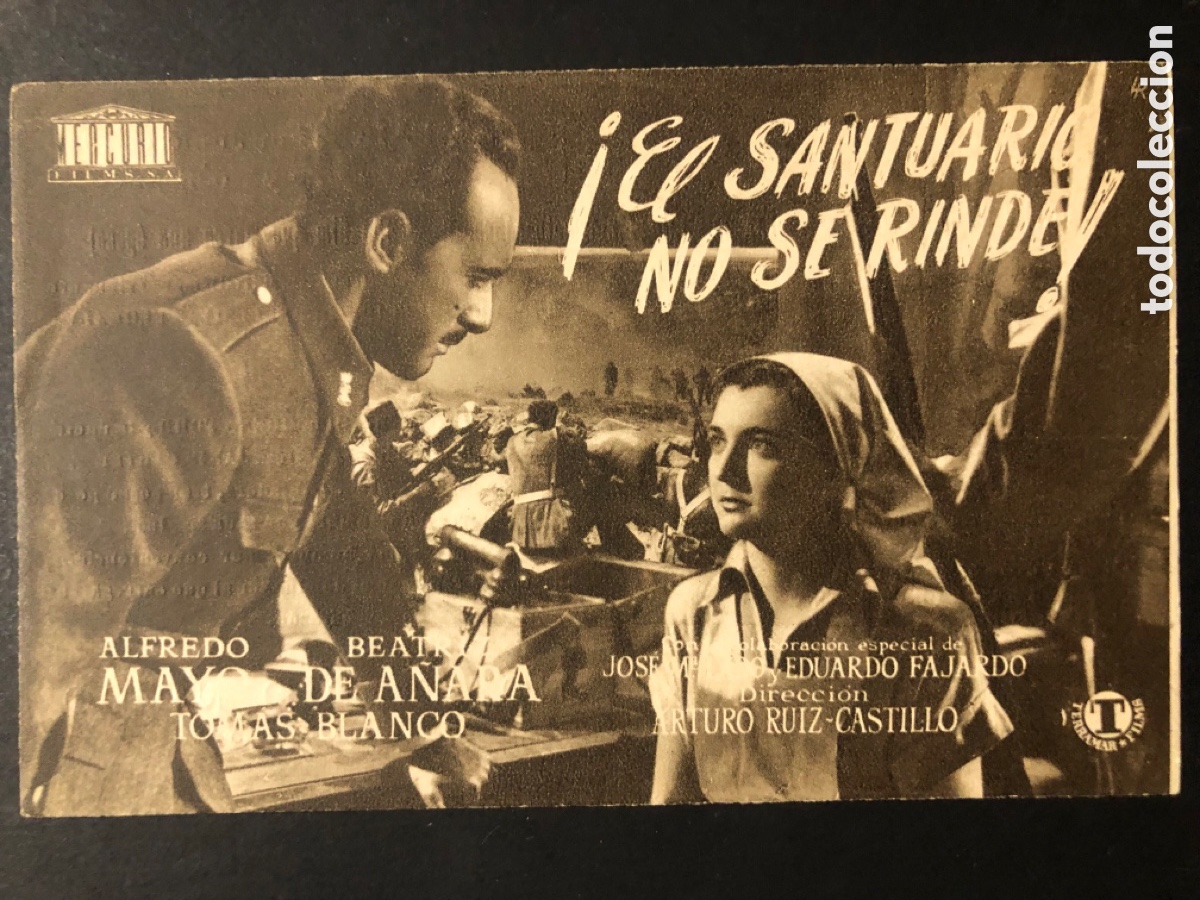 Cine: Programa el santuario no se rinde Alfredo Mayo con publicidad cine oriente A9