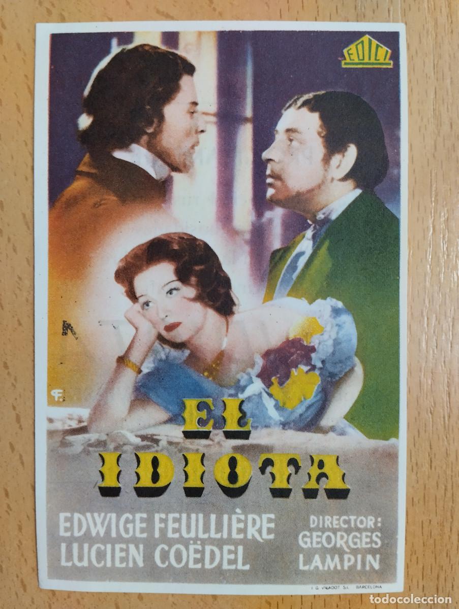 Cine: PROGRAMA DE CINE. EL IDIOTA. CINEMA GOYA. ZARAGOZA. - Foto 1