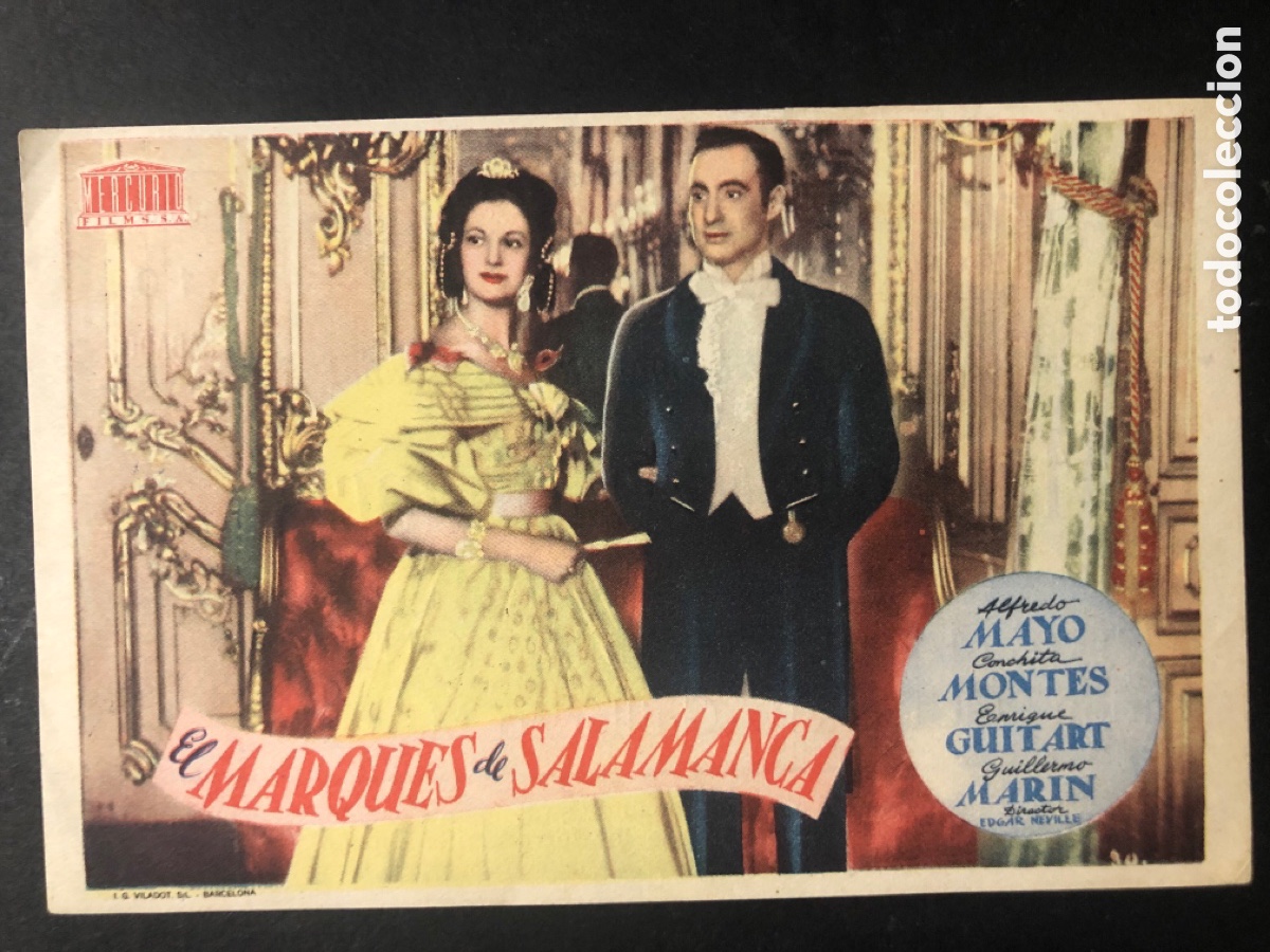 Cine: Programa marqu&eacute;s de Salamanca alfredo mayo Conchita montes con publicidad cine mar&iacute;a lisarda A9