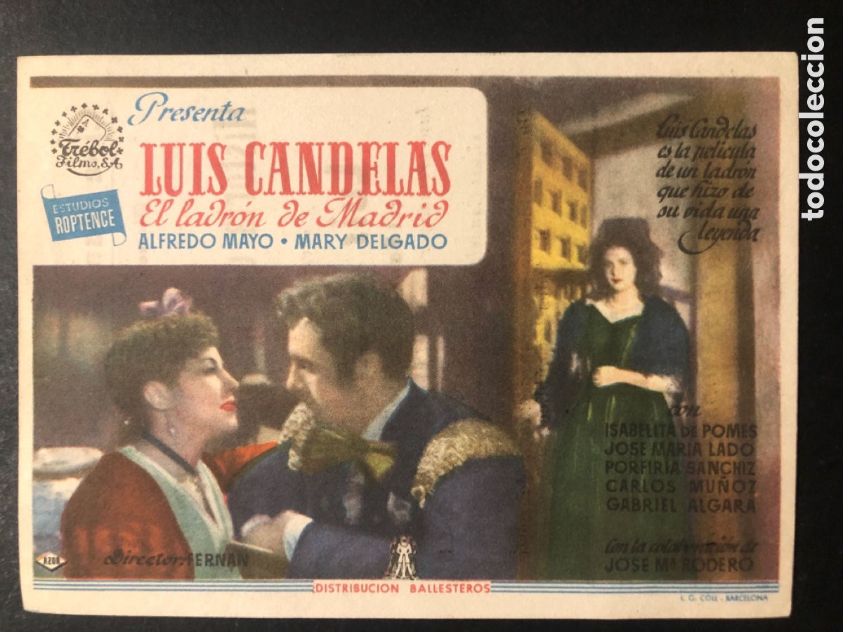 Cine: Programa luis c&aacute;ndelas alfredo mayo con publicidad cine banda primitiva liria A9