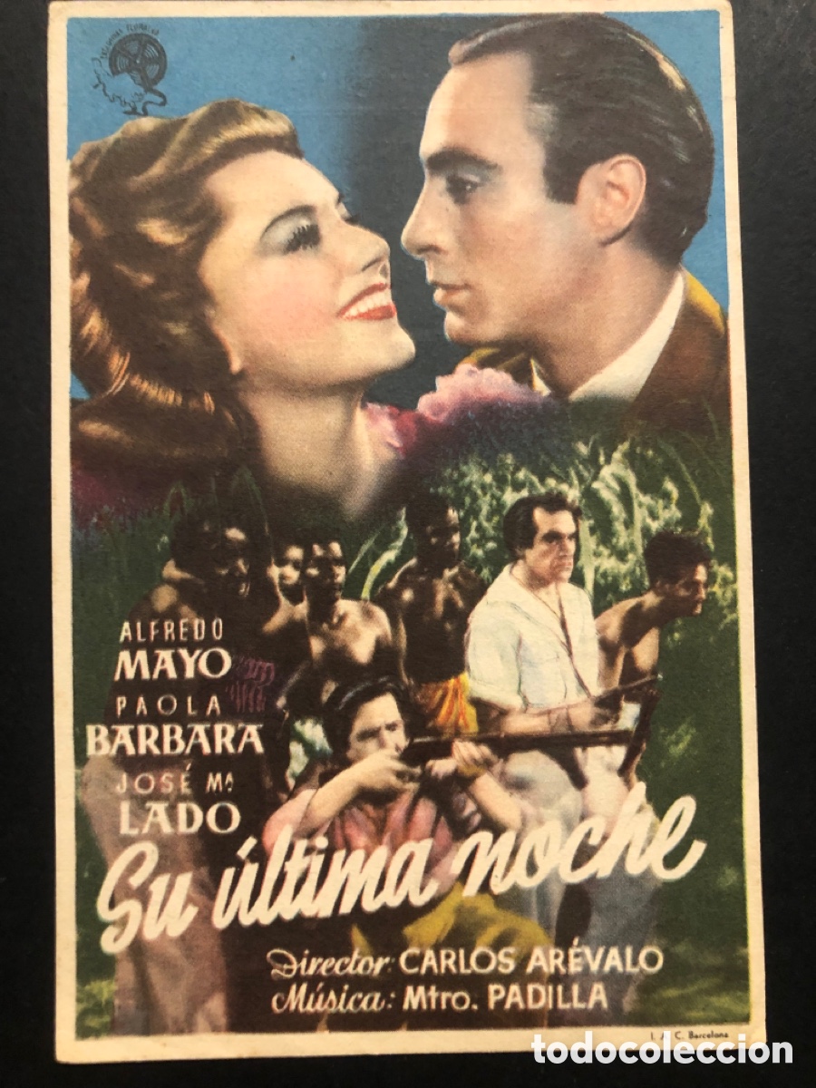 Cine: Programa su &uacute;ltima noche alfredo mayo con publicidad ideal cinema isla cristina A9