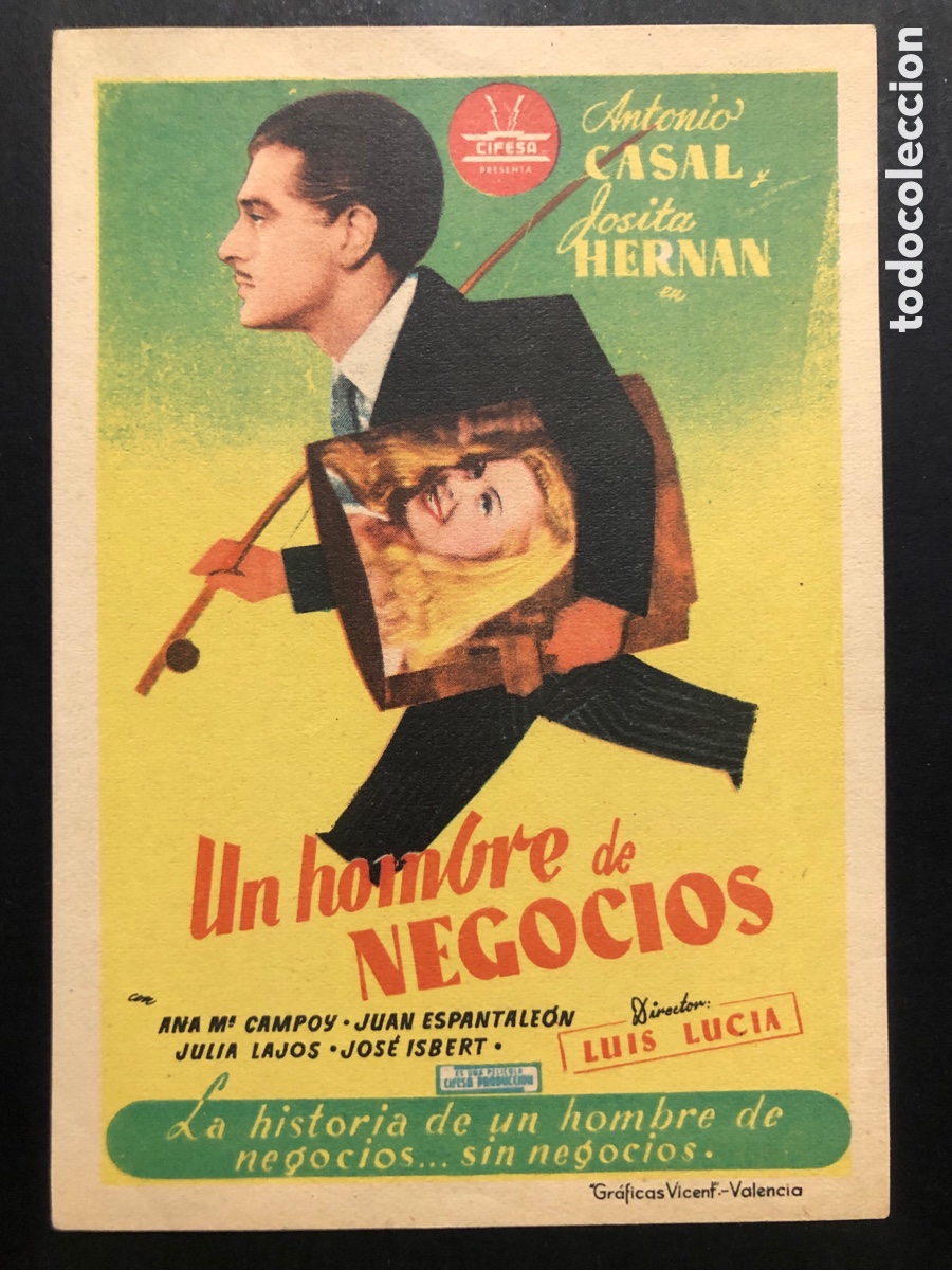  Flyers Publicitaires de films Anciens: Programa sencillo un hombre de negocios antonio casal A9