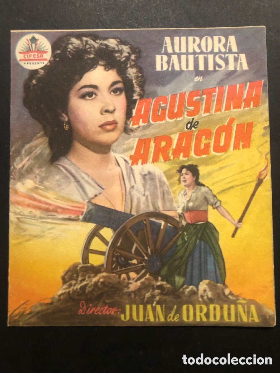  Foglietti di film di film antichi di cinema: Programa agustina de aragon aurora bautista con publicidad cine Rialto A9