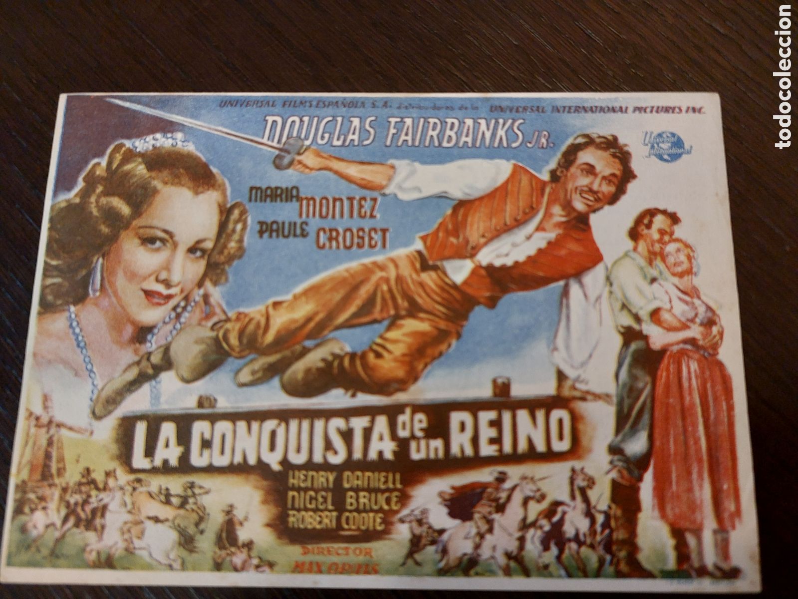 Cine: Programa sencillo La conquista de un reino, Douglas Fairbanks , Cinema Victoria