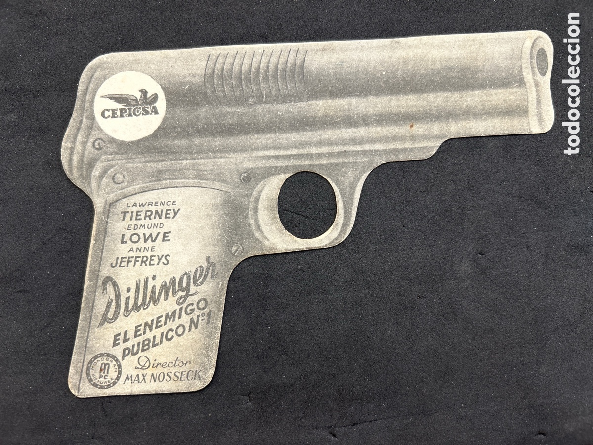 Cine: Programa troquelado Dillinger el enemigo p&uacute;blico n&uacute;mero 1 CEPICSA - Foto 1