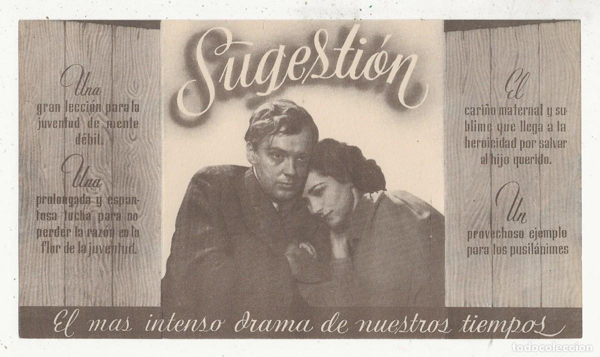Cine: ANTIGUO FOLLETO MANO Programa Doble SUGESTI&Oacute;N - Foto 2