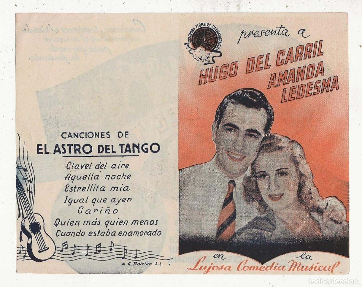 Cine: ANTIGUO FOLLETO MANO Programa Doble EL ASTRO DEL TANGO - Foto 1