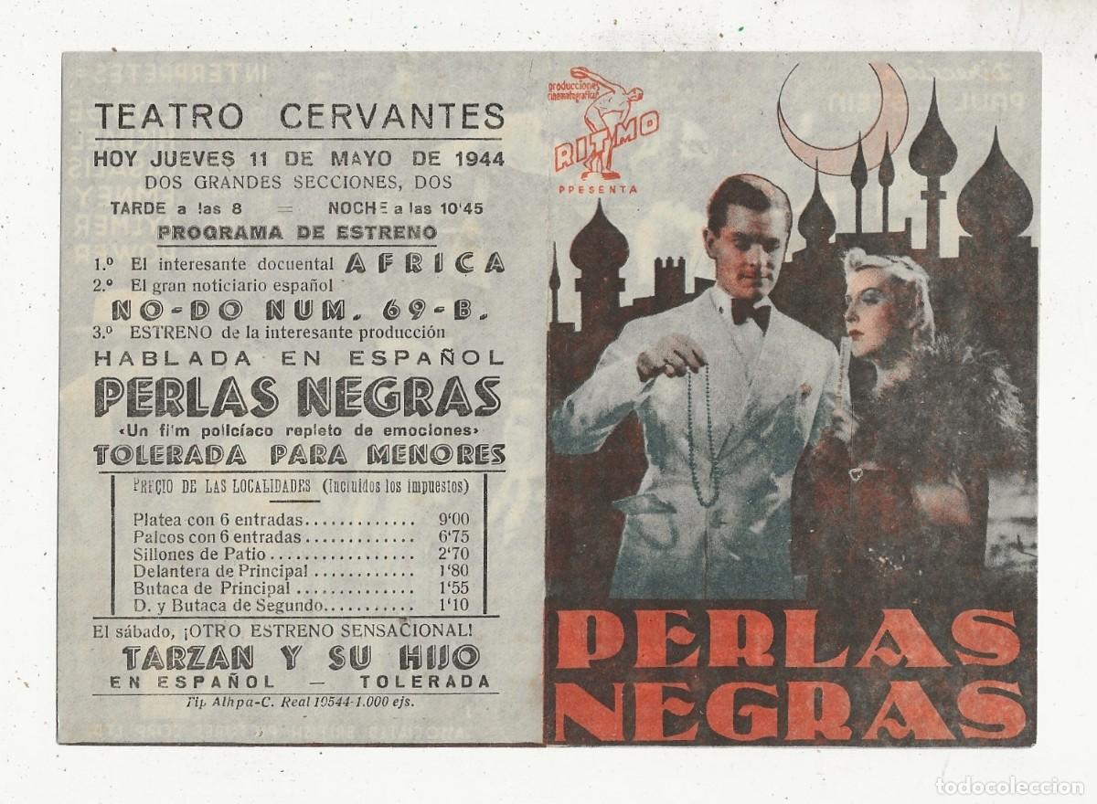 Cine: ANTIGUO FOLLETO MANO Programa Doble PERLAS NEGRAS - Foto 1