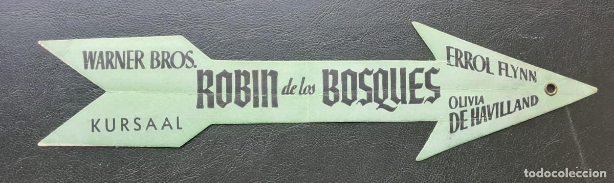 Cine: Robin de los Bosques, flecha troquelada Warner original, Errol Flynn