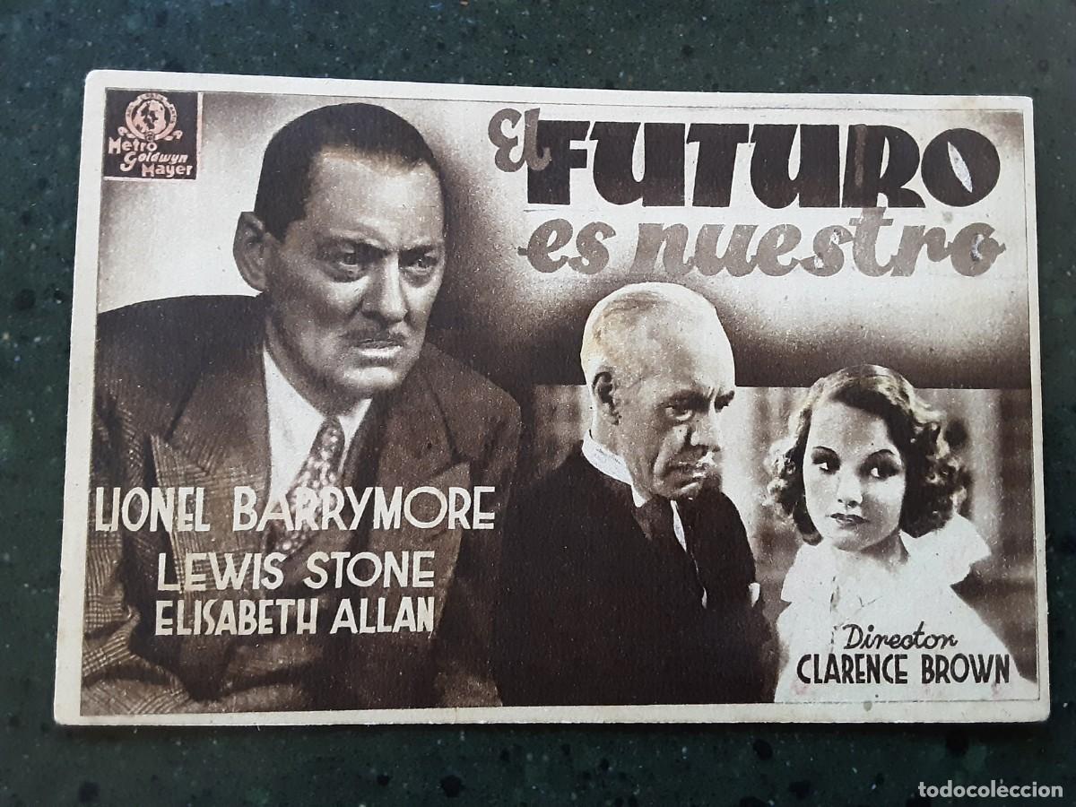  Foglietti di film di film antichi di cinema: EL FUTURO ES NUESTRO, LIONEL BARRYMORE, LEWIS STONE, ELISABETH ALLAN, MGM