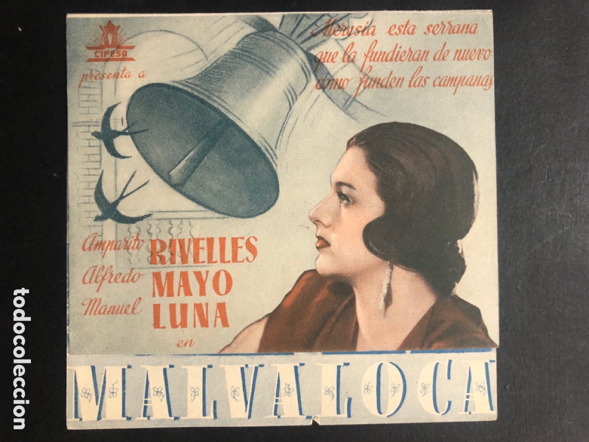 Cine: Programa Malvaloca amparo Rivelles con publicidad cine pav&oacute;n A9 - Foto 1