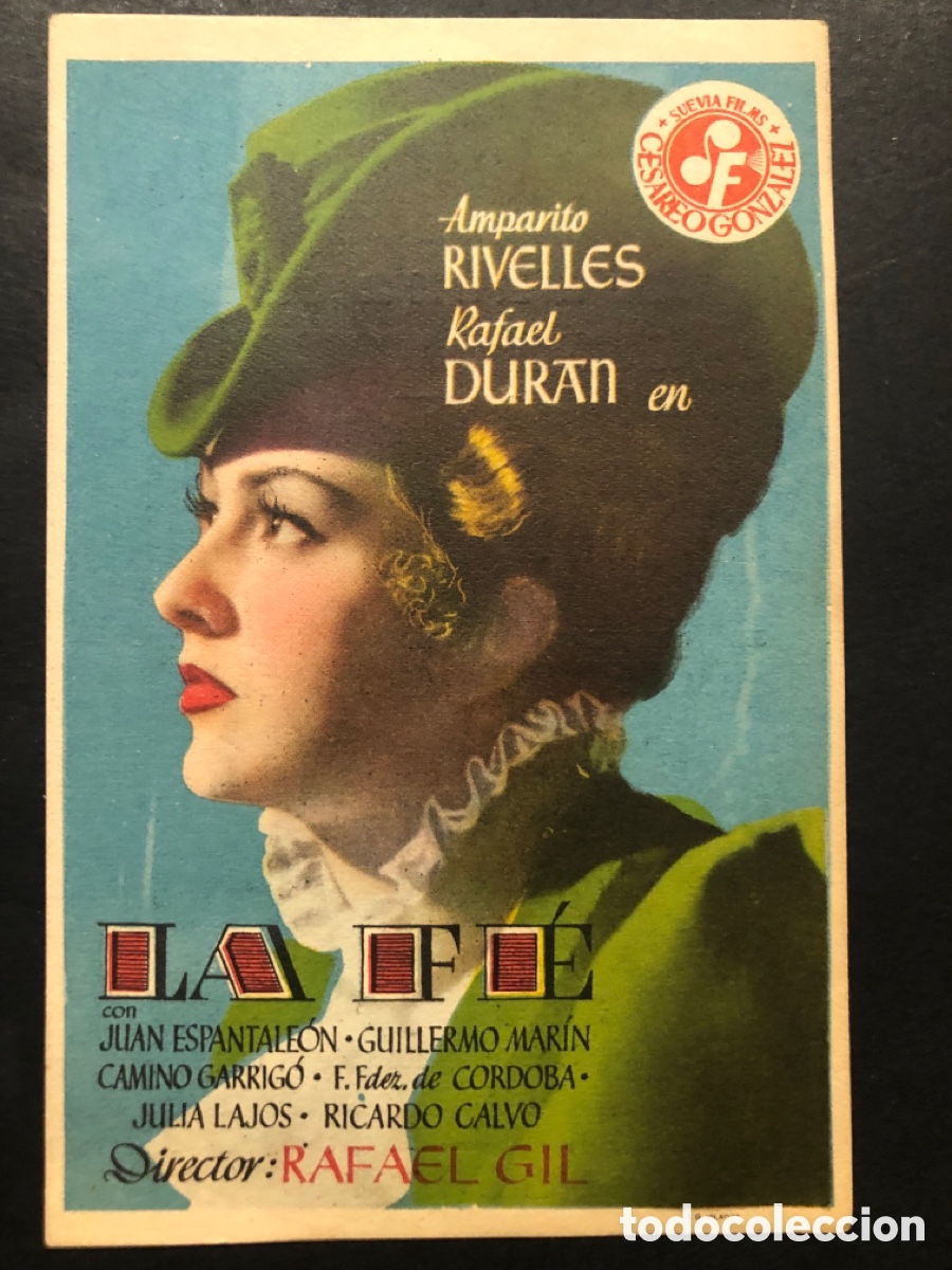 Cine: Programa la Fe amparo Rivelles con publicidad cine espa&ntilde;ol valencia A9 - Foto 1