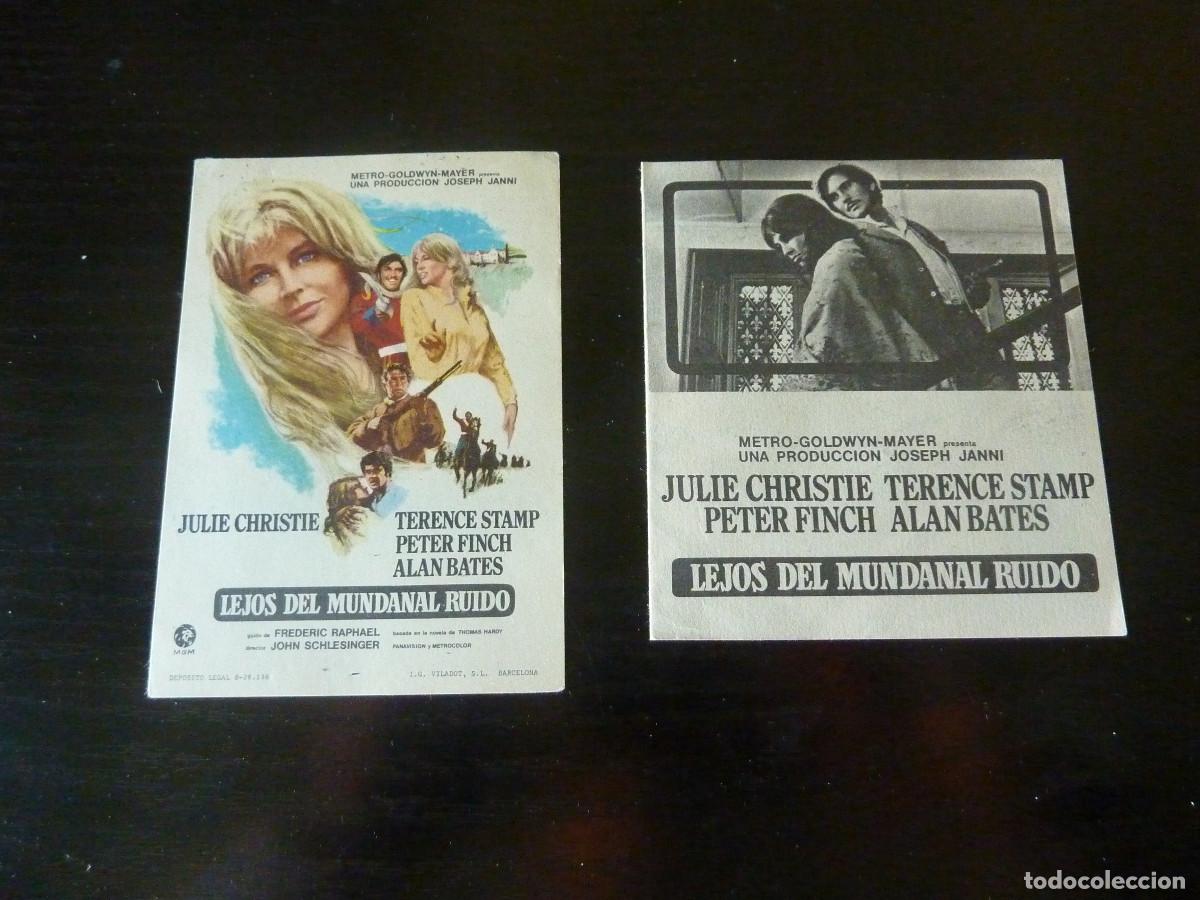 Cine: 2 Folletos de cine DIFERENTES DE LA MISMA PELICULA con publicidad