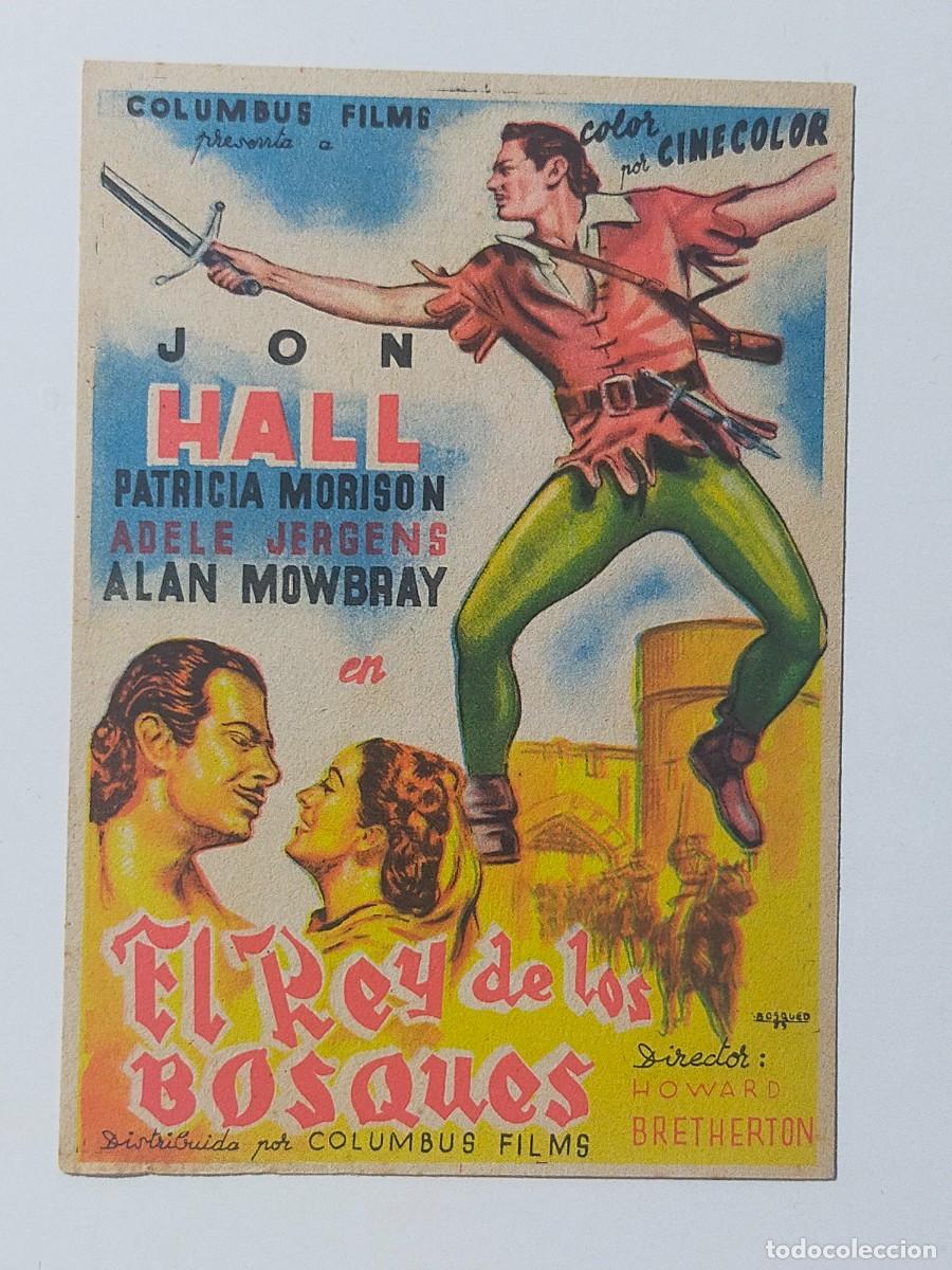 Cine: Programa Sencillo Orig: EL REY DE LOS BOSQUES. Jon Hall, Patricia Morrison - Cine ESPA&Ntilde;A.