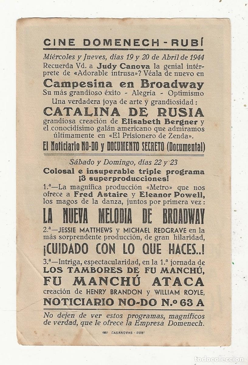 Cine: CUIDADO CON LO QUE HACES - PROGRAMA FOLLETO DE CINE - Foto 2