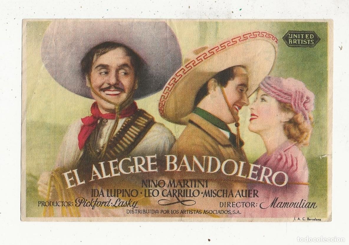 Cine: EL ALEGRE BANDOLERO - PROGRAMA FOLLETO DE CINE - Foto 1