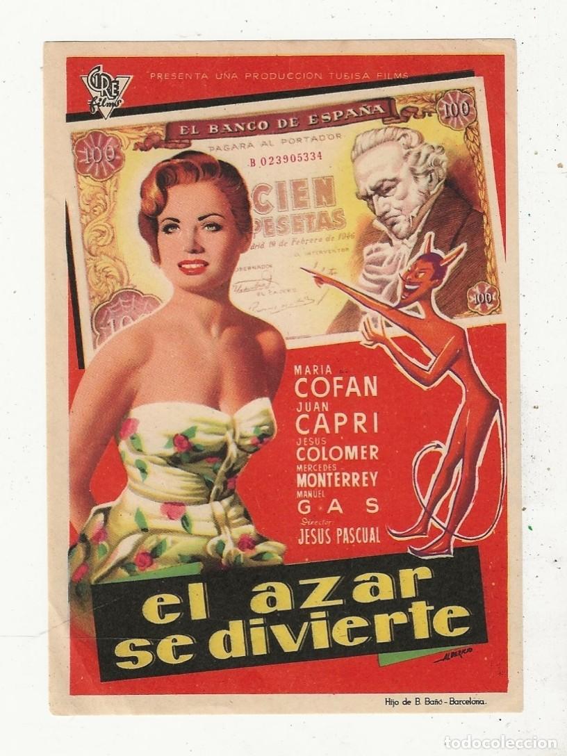 Cine: EL AZAR SE DIVIERTE - PROGRAMA FOLLETO DE CINE - Foto 1