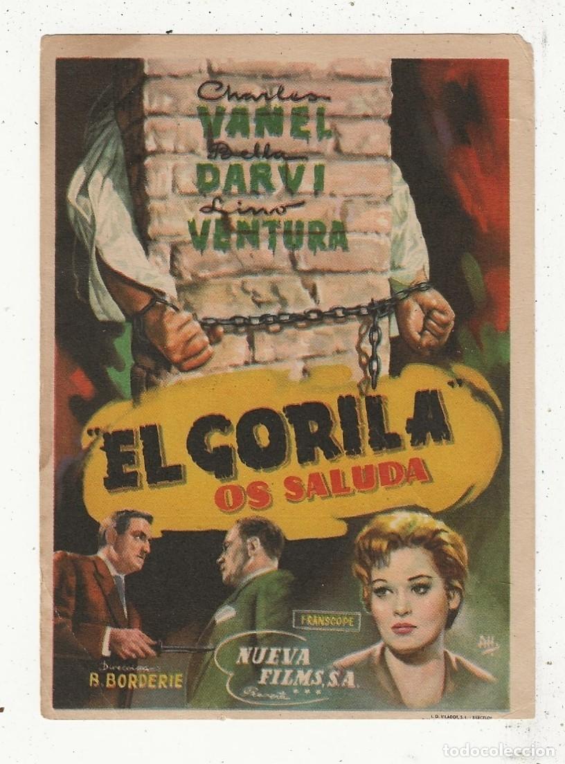 Cine: EL GORILA OS SALUDA - PROGRAMA FOLLETO DE CINE - Foto 1