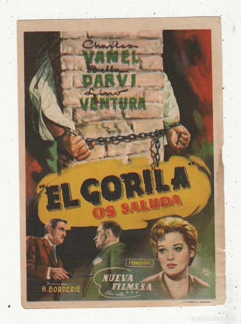 Cine: EL GORILA OS SALUDA - PROGRAMA FOLLETO DE CINE - Foto 1