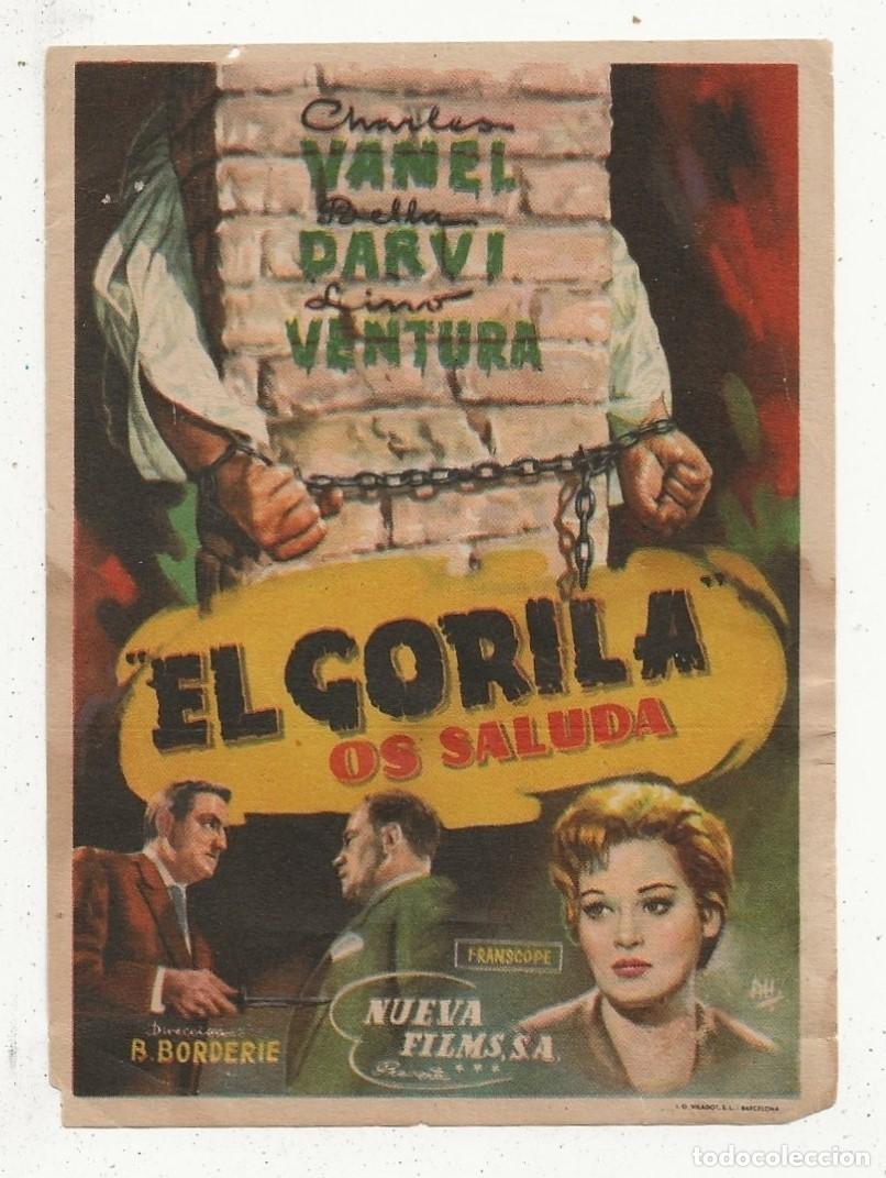Cine: EL GORILA OS SALUDA - PROGRAMA FOLLETO DE CINE - Foto 1