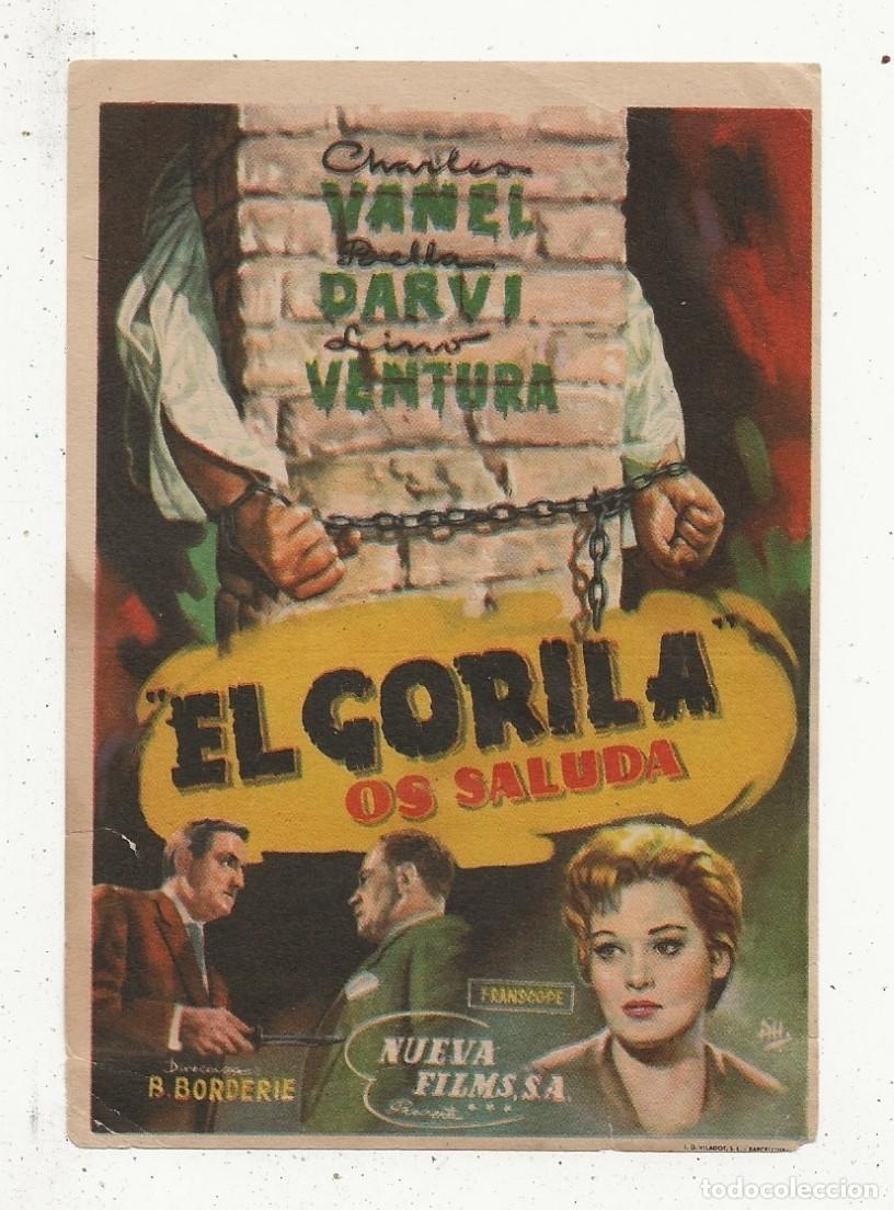 Cine: EL GORILA OS SALUDA - PROGRAMA FOLLETO DE CINE - Foto 1