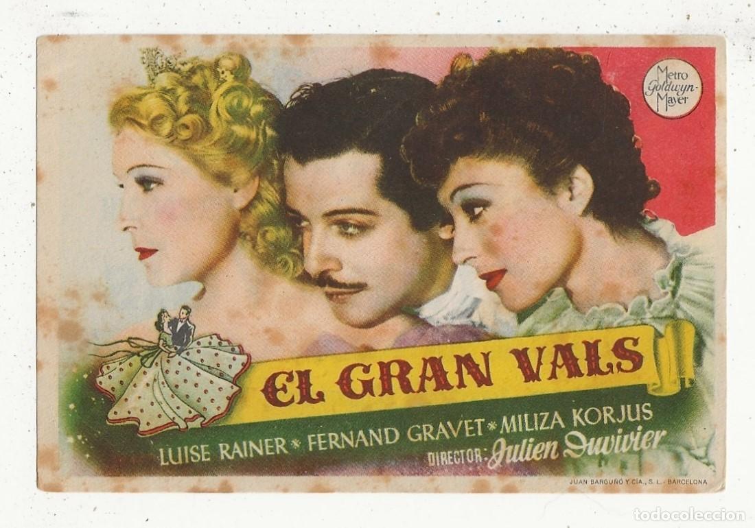 Cine: EL GRAN VALS - PROGRAMA FOLLETO DE CINE - Foto 1