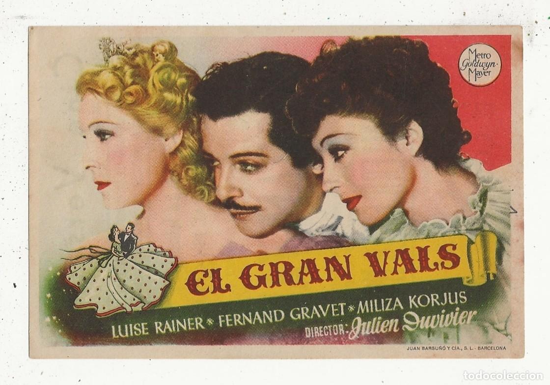 Cine: EL GRAN VALS - PROGRAMA FOLLETO DE CINE - Foto 1