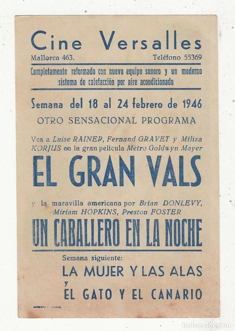Cine: EL GRAN VALS - PROGRAMA FOLLETO DE CINE - Foto 2