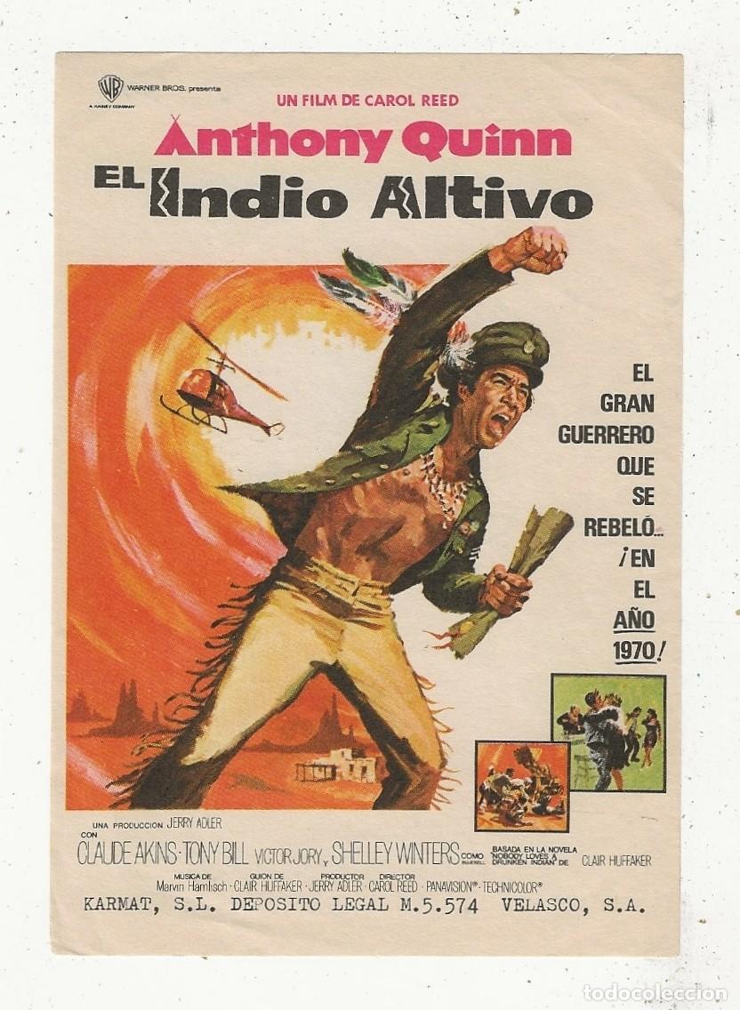 Cine: EL INDIO ALTIVO - PROGRAMA FOLLETO DE CINE - Foto 1