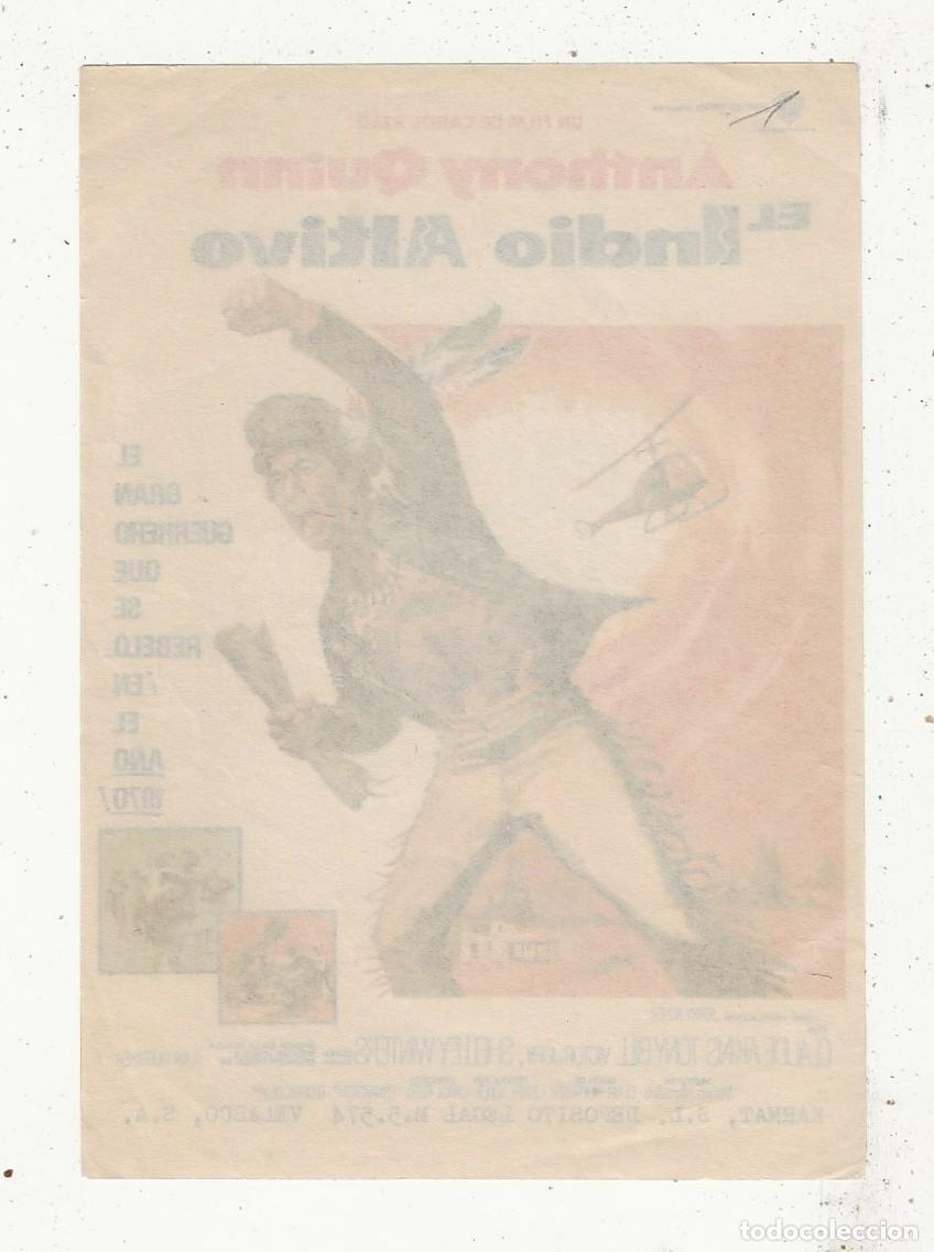 Cine: EL INDIO ALTIVO - PROGRAMA FOLLETO DE CINE - Foto 2