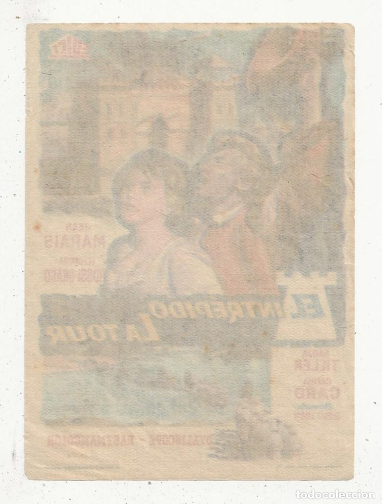 Cine: EL INTR&Eacute;PIDO LA TOUR - PROGRAMA FOLLETO DE CINE - Foto 2