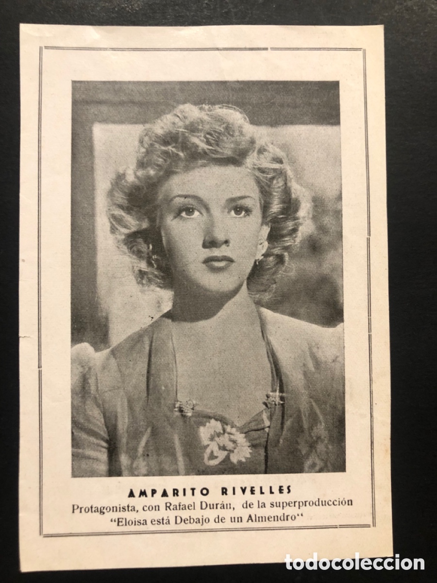 Cine: Folleto amparo Rivelles A9 - Foto 1