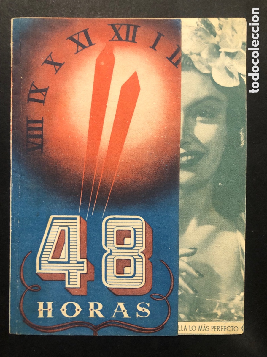 Folhetos de m&atilde;o de filmes antigos de cinema: Programa 48 horas Ana mariscal con publicidad gran cine central A9