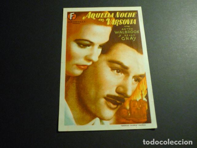 Cine: AQUELLA NOCHE EN VARSOVIA PROGRAMA DE CINE SIN PUBLICIDAD - Foto 1
