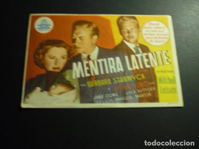 Cine: MENTIRA LATENTE PROGRAMA DE CINE SIN PUBLICIDAD - Foto 1