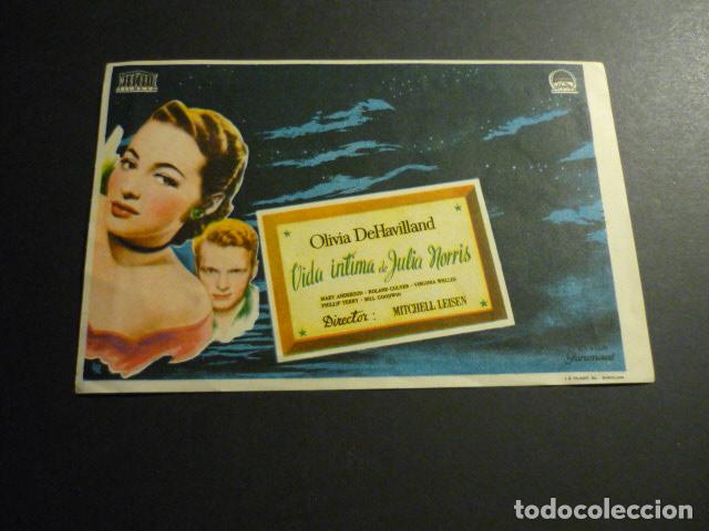 Cine: VIDA INTIMA DE JULIA NORRIS PROGRAMA DE CINE SIN PUBLICIDAD - Foto 1