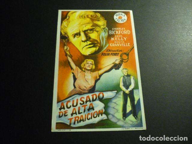 Cine: ACUSADO DE ALTA TRAICION PROGRAMA DE CINE SIN PUBLICIDAD - Foto 1
