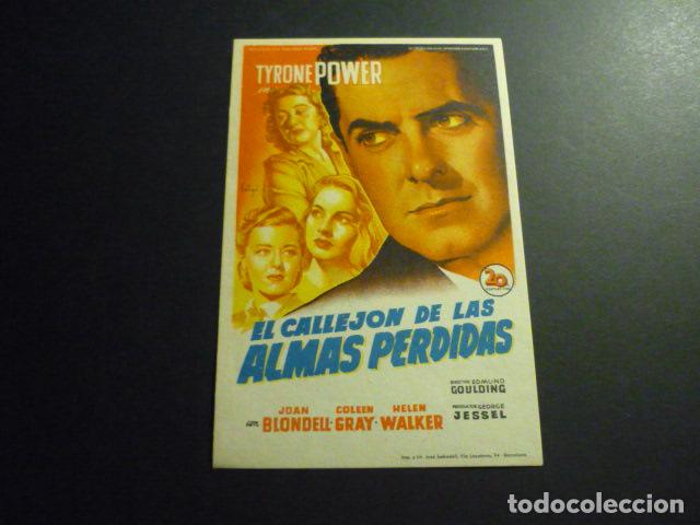 Cine: EL CALLEJON DE LAS ALMAS PERDIDAS PROGRAMA DE CINE SIN PUBLICIDAD - Foto 1