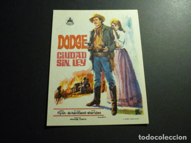  Flyers Publicitaires de films Anciens: DODGE CIUDAD SIN LEY PROGRAMA DE CINE SIN PUBLICIDAD