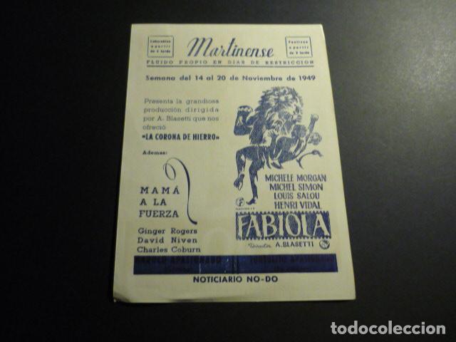 Cine: FABIOLA PROGRAMA DE CINE CON PUBLICIDAD CINE MARTINENSE BARCELONA - Foto 2
