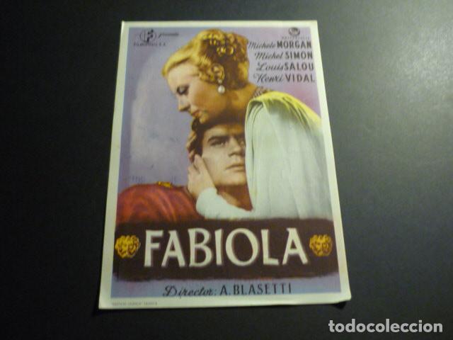  Flyers Publicitaires de films Anciens: FABIOLA PROGRAMA DE CINE CON PUBLICIDAD CINE MARTINENSE BARCELONA