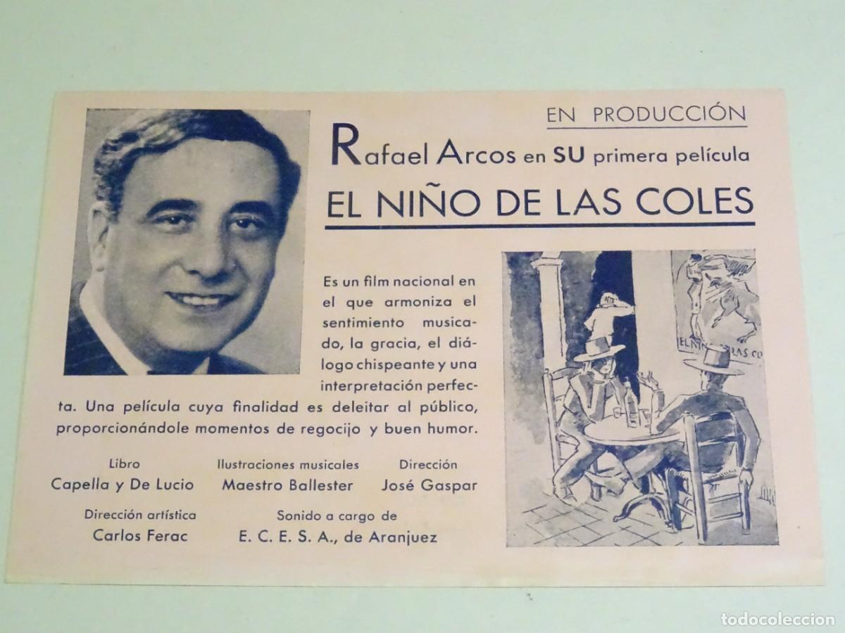 Cine: PROGRAMA DE CINE - EL NI&Ntilde;O DE LAS COLES - RAFAEL ARCOS - Foto 1