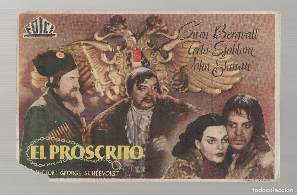 Cine: EL PROSCRITO - PROGRAMA FOLLETO DE CINE - Foto 1