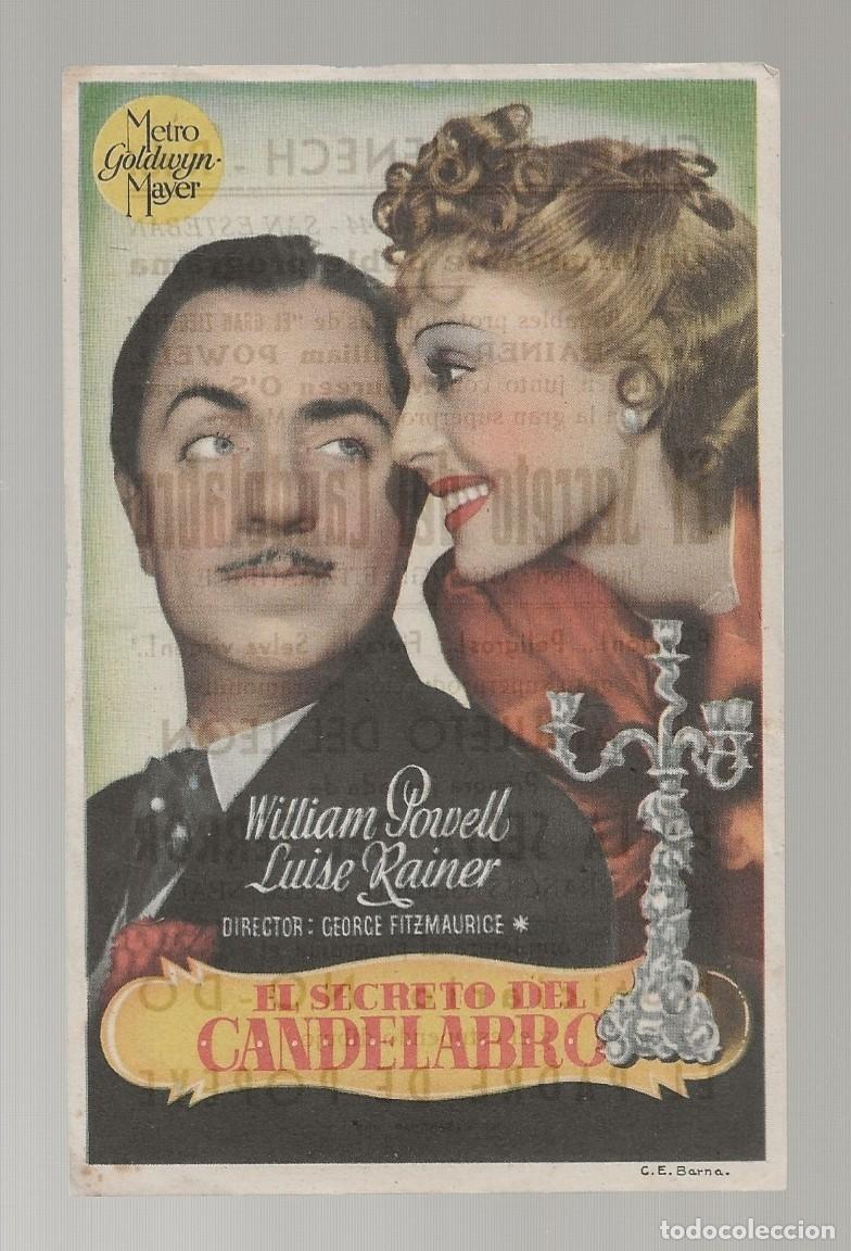 Cine: EL SECRETO DEL CANDELABRO - PROGRAMA FOLLETO DE CINE - Foto 1