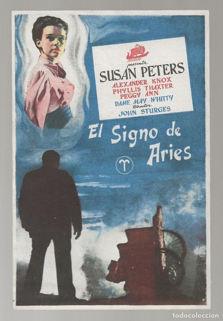 Cine: EL SIGNO DE ARIES - PROGRAMA FOLLETO DE CINE - Foto 1