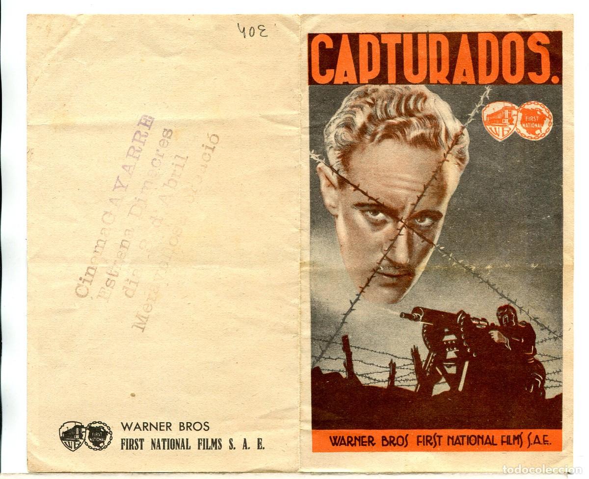 Folhetos de m&atilde;o de filmes antigos de cinema: CAPTURADOS, con Douglas Fairbanks Jr.