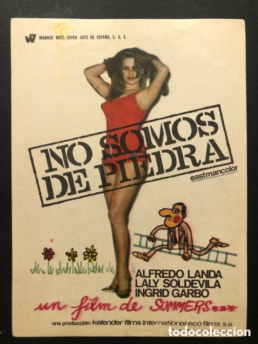 Folhetos de m&atilde;o de filmes antigos de cinema: Programa no somos de piedra alfredo landa ingrid garbo A9