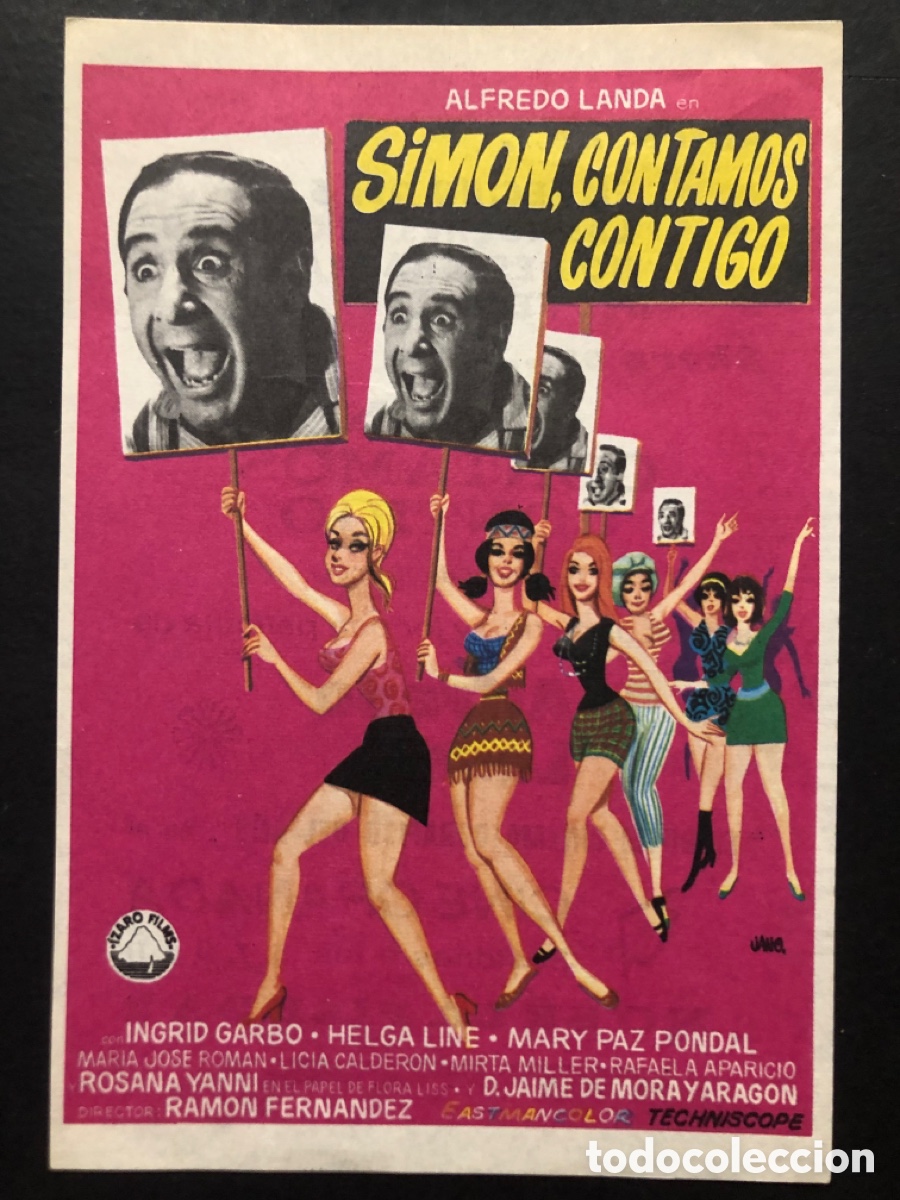 Kino: Programa Simon contamos contigo alfredo landa con publicidad cine granada A9