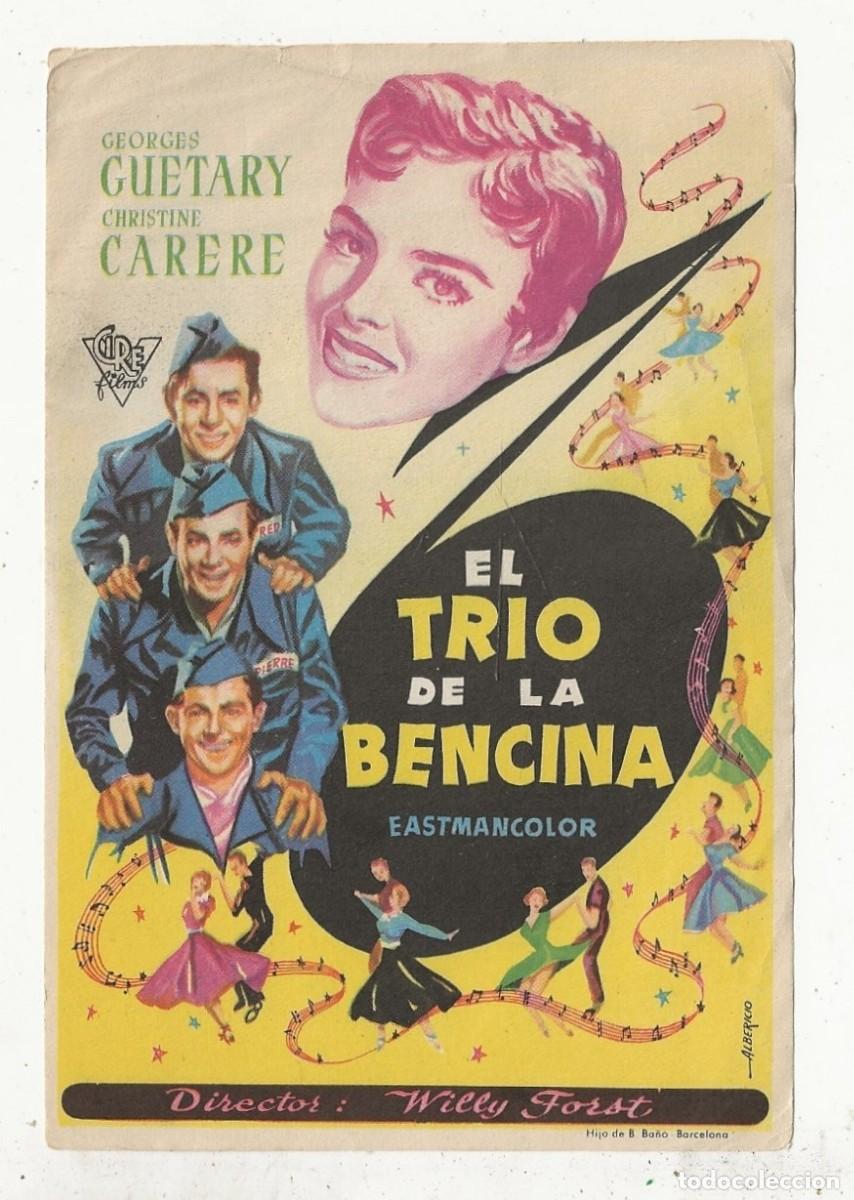 Cine: EL TRIO DE LA BENCINA - PROGRAMA FOLLETO DE CINE - Foto 1