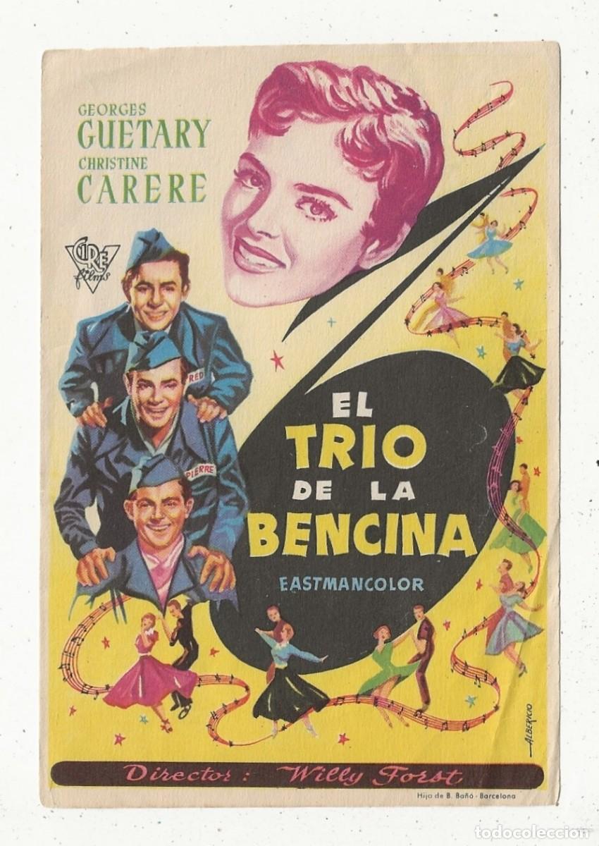 Cine: EL TRIO DE LA BENCINA - PROGRAMA FOLLETO DE CINE - Foto 1